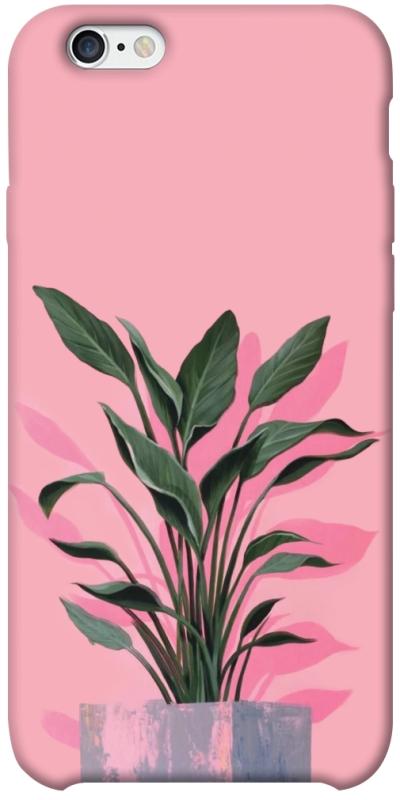 Чехол itsPrint Pink plant для Apple iPhone 6/6s plus (5.5"), цветы, купить оптом с доставкой