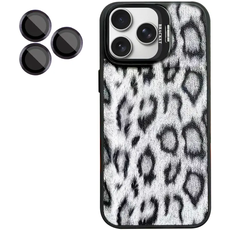 Чехол TPU+PC Wild Leopard with Magnetic Fit and Lens для Apple iPhone 15 Pro (6.1"), Black 2, TPU+PC, купить оптом с доставкой