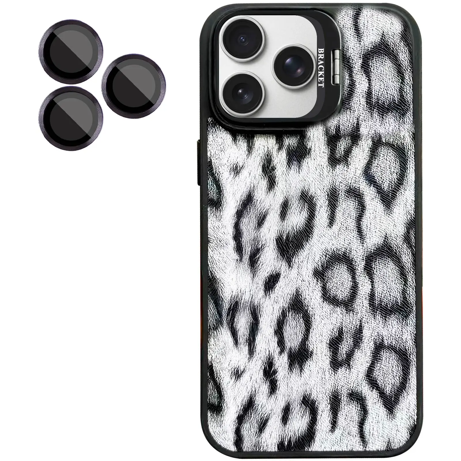 Чехол TPU+PC Wild Leopard with Magnetic Fit and Lens для Apple iPhone 15 Pro (6.1"), Black 2, TPU+PC, купить оптом с доставкой