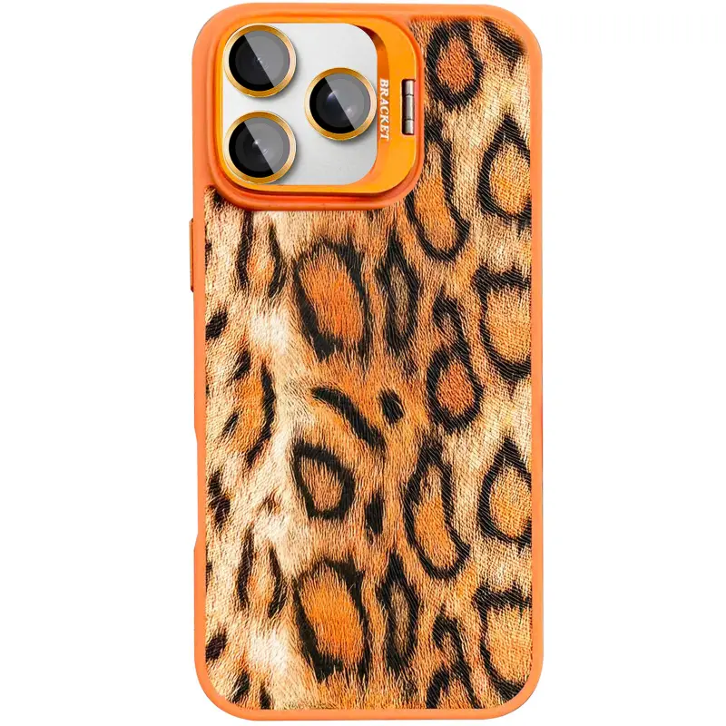 Чехол TPU+PC Wild Leopard with Magnetic Fit and Lens для Apple iPhone 15 Pro (6.1"), Orange 3, TPU+PC, купить оптом с доставкой