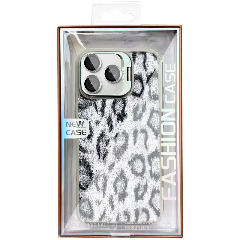 Чехол TPU+PC Wild Leopard with Magnetic Fit and Lens для Apple iPhone 15 Pro Max (6.7"), Grey 2, TPU+PC, купить оптом с доставкой
