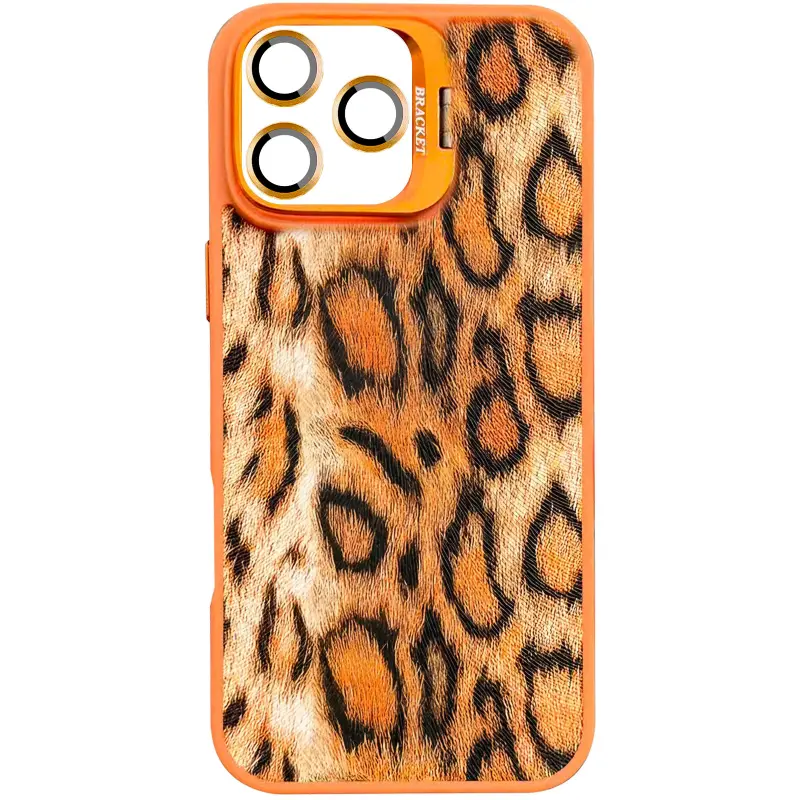 Чехол TPU+PC Wild Leopard with Magnetic Fit and Lens для Apple iPhone 15 Pro Max (6.7"), Orange, TPU+PC, купить оптом с доставкой