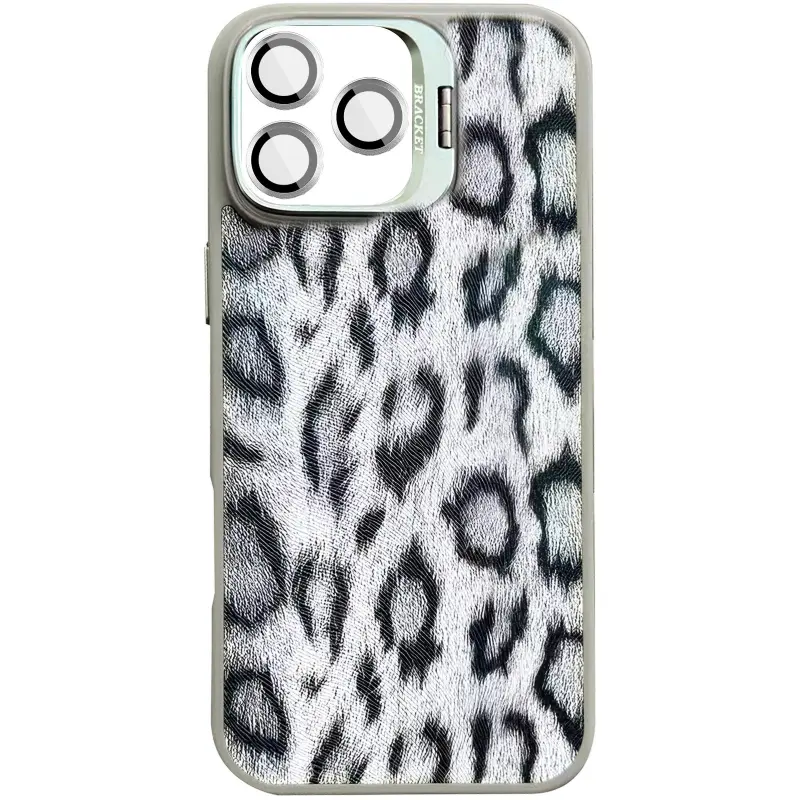 Чехол TPU+PC Wild Leopard with Magnetic Fit and Lens для Apple iPhone 16 Pro (6.3"), Grey, TPU+PC, купить оптом с доставкой