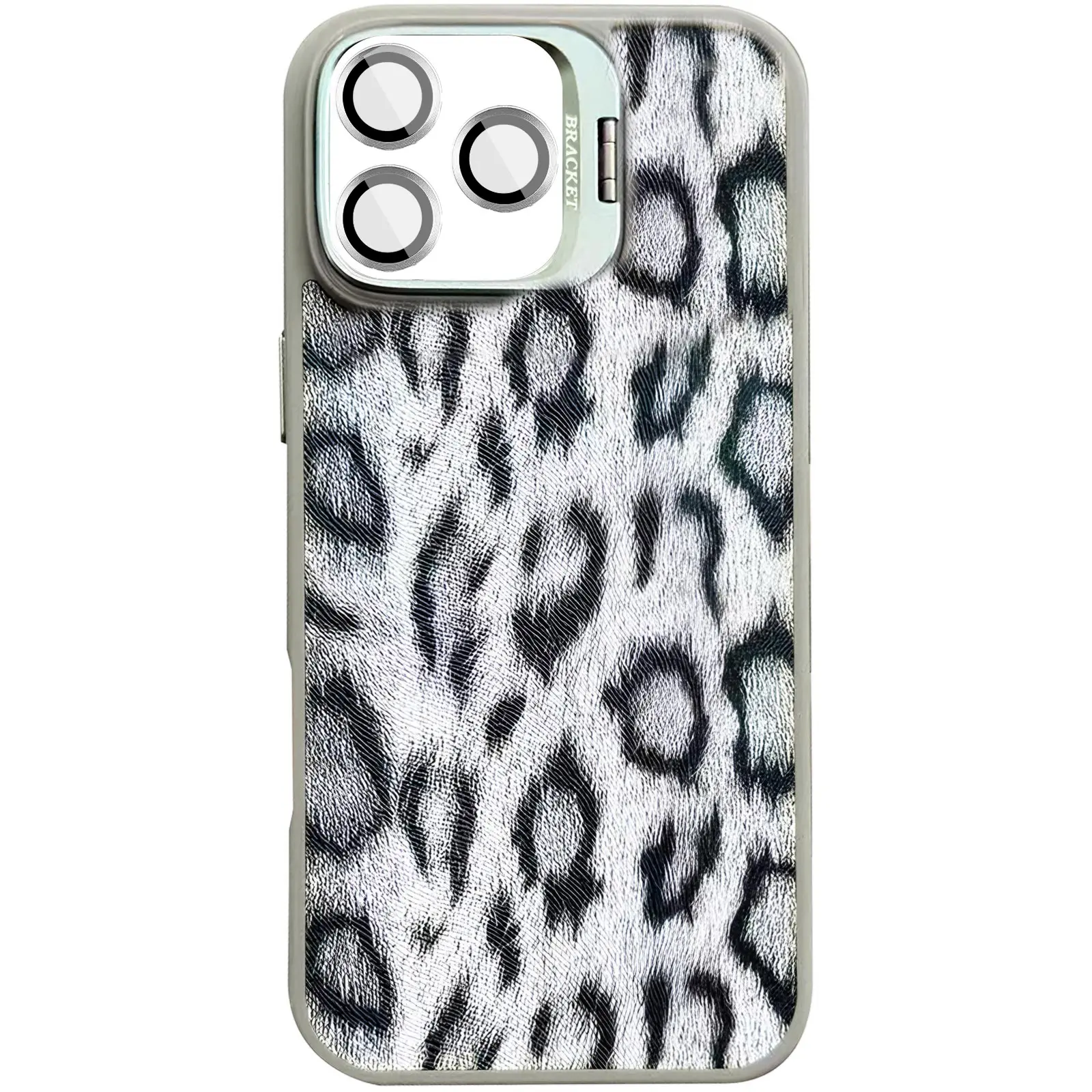 Чехол TPU+PC Wild Leopard with Magnetic Fit and Lens для Apple iPhone 16 Pro (6.3"), Grey, TPU+PC, купить оптом с доставкой