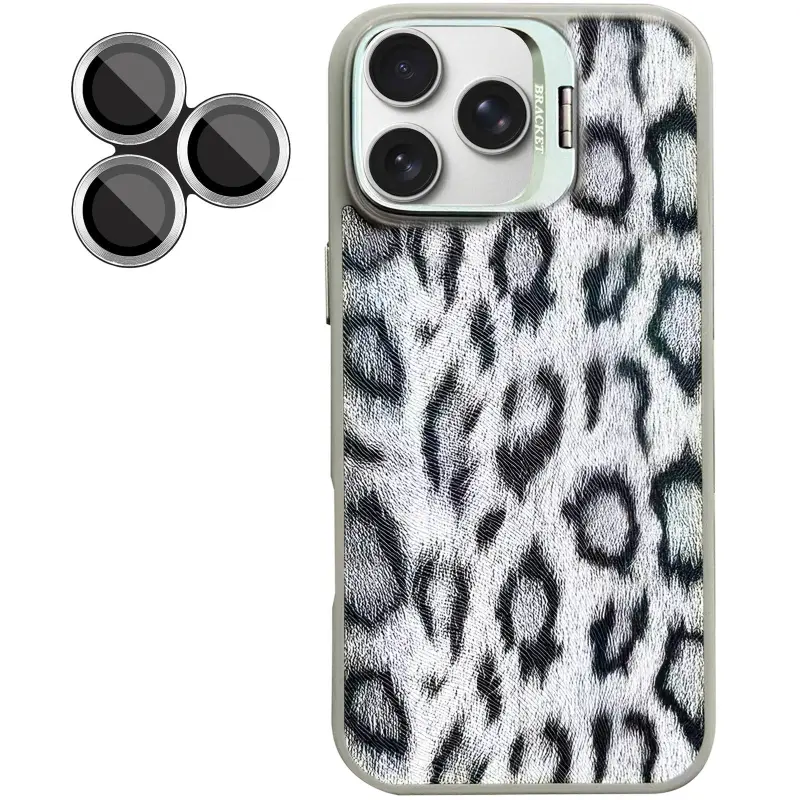 Чехол TPU+PC Wild Leopard with Magnetic Fit and Lens для Apple iPhone 16 Pro (6.3"), Grey 3, TPU+PC, купить оптом с доставкой