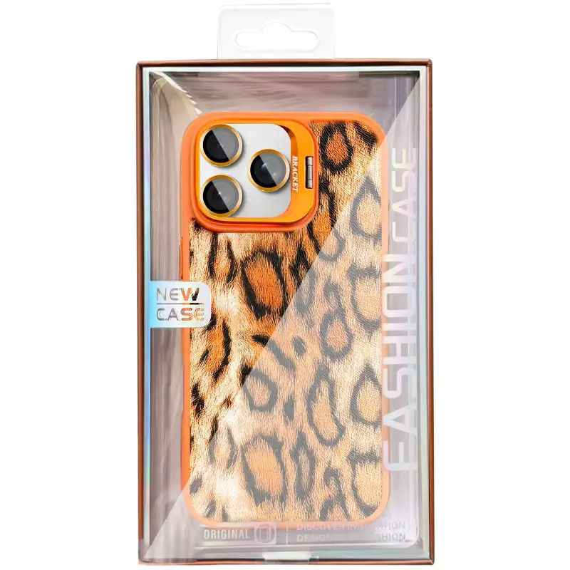 Чехол TPU+PC Wild Leopard with Magnetic Fit and Lens для Apple iPhone 16 Pro Max (6.9"), Orange 1, TPU+PC, купить оптом с доставкой