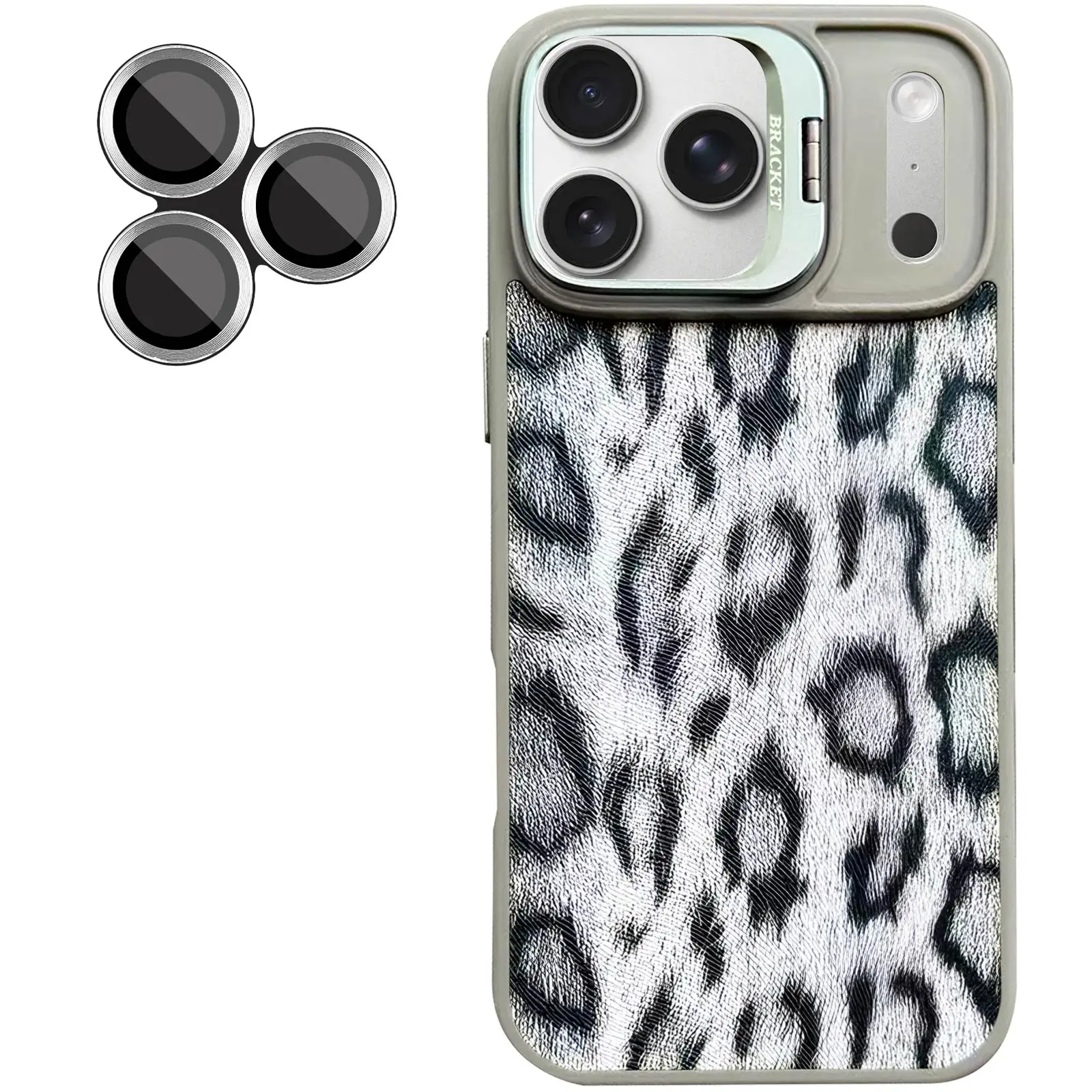 Чехол TPU+PC Wild Leopard with Magnetic Fit and Lens для Apple iPhone 17 Pro (6.3"), Grey 3, TPU+PC, купить оптом с доставкой
