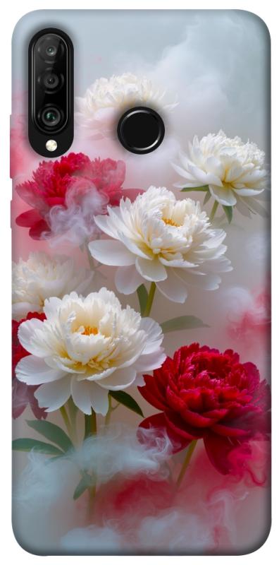 Чехол itsPrint Red and white smoke для Huawei P30 lite, цветы, купить оптом с доставкой
