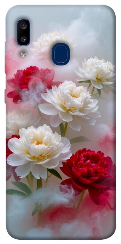 Чехол itsPrint Red and white smoke для Samsung Galaxy A20 / A30, цветы, купить оптом с доставкой