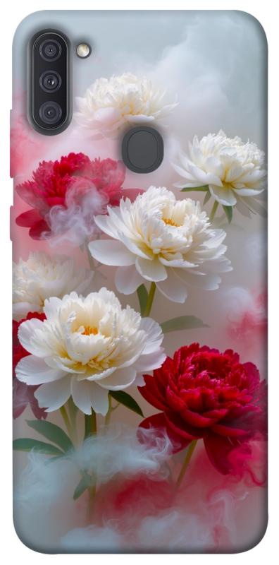 Чехол itsPrint Red and white smoke для Samsung Galaxy A11, цветы, купить оптом с доставкой