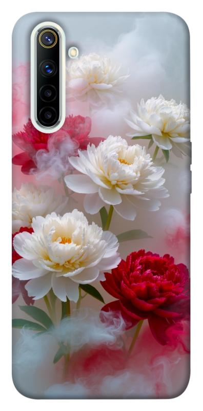 Чехол itsPrint Red and white smoke для Realme 6, цветы, купить оптом с доставкой
