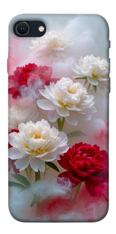 Чехол itsPrint Red and white smoke для Apple iPhone SE (2020), цветы, купить оптом с доставкой