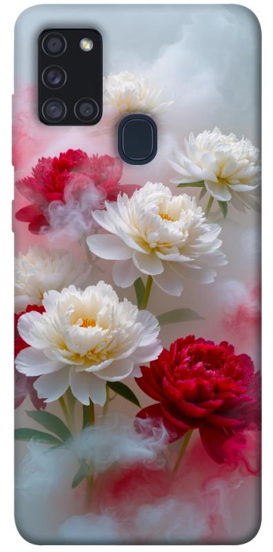Чехол itsPrint Red and white smoke для Samsung Galaxy A21s, цветы, купить оптом с доставкой