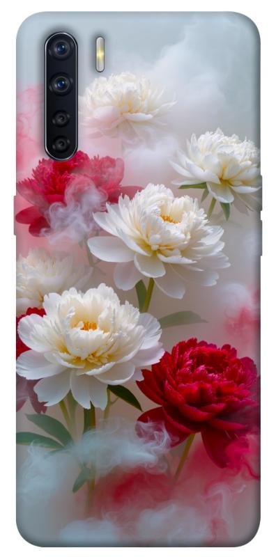 Чехол itsPrint Red and white smoke для Oppo A91, цветы, купить оптом с доставкой