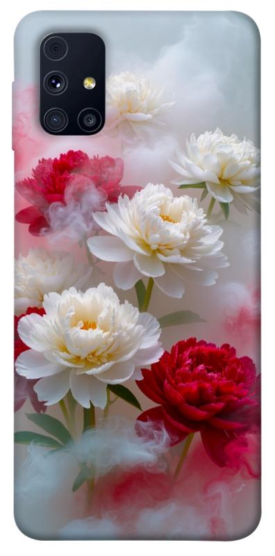 Чехол itsPrint Red and white smoke для Samsung Galaxy M31s, цветы, купить оптом с доставкой