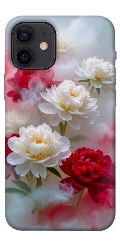 Чехол itsPrint Red and white smoke для Apple iPhone 12 mini (5.4"), цветы, купить оптом с доставкой