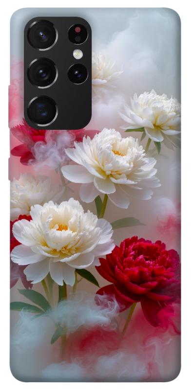 Чехол itsPrint Red and white smoke для Samsung Galaxy S21 Ultra, цветы, купить оптом с доставкой
