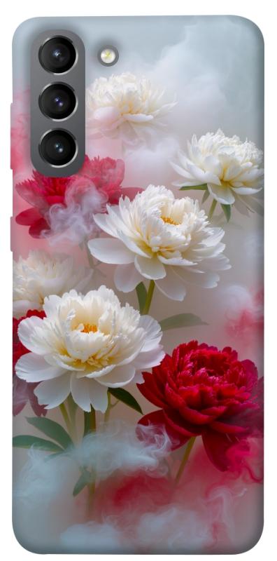Чехол itsPrint Red and white smoke для Samsung Galaxy S21, цветы, купить оптом с доставкой