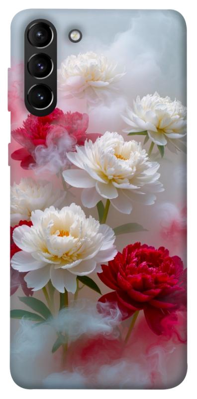 Чехол itsPrint Red and white smoke для Samsung Galaxy S21+, цветы, купить оптом с доставкой