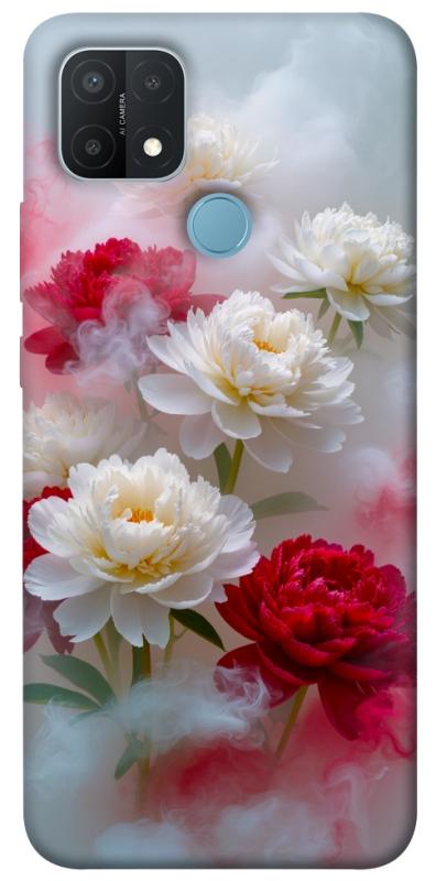 Чехол itsPrint Red and white smoke для Oppo A15s / A15, цветы, купить оптом с доставкой