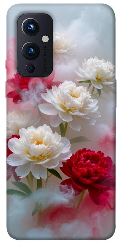Чехол itsPrint Red and white smoke для OnePlus 9, цветы, купить оптом с доставкой