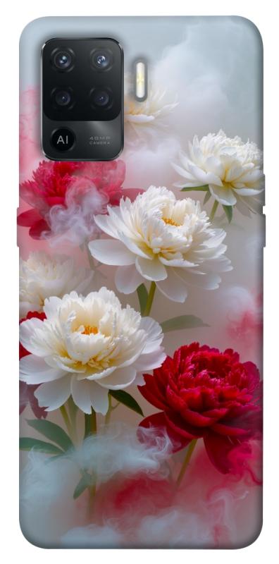 Чохол itsPrint Red and white smoke для Oppo Reno 5 Lite, квіти, купити оптом з доставкою