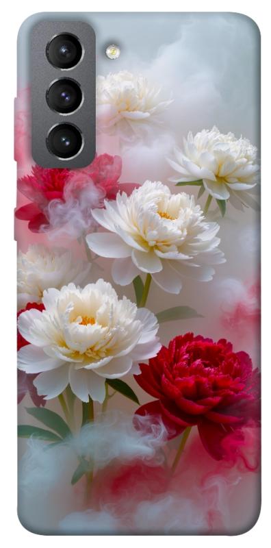 Чехол itsPrint Red and white smoke для Samsung Galaxy S21 FE, цветы, купить оптом с доставкой