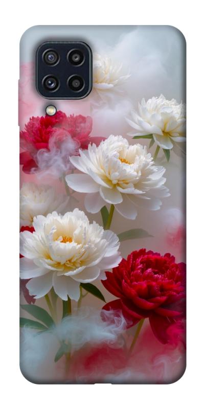 Чехол itsPrint Red and white smoke для Samsung Galaxy M32, цветы, купить оптом с доставкой