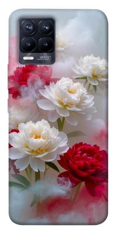Чохол itsPrint Red and white smoke для Realme 8, квіти, купити оптом з доставкою
