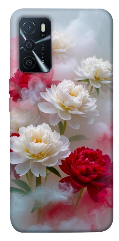 Чехол itsPrint Red and white smoke для Oppo A16s / A16, цветы, купить оптом с доставкой