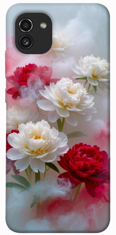 Чохол itsPrint Red and white smoke для Samsung Galaxy A03, квіти, купити оптом з доставкою