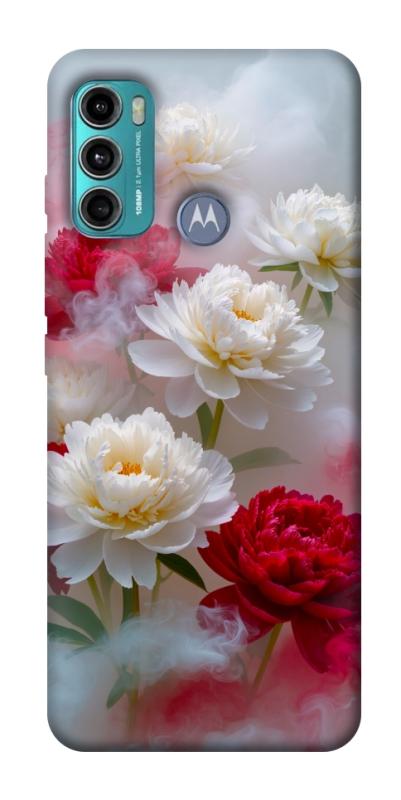 Чохол itsPrint Red and white smoke для Motorola Moto G60, квіти, купити оптом з доставкою