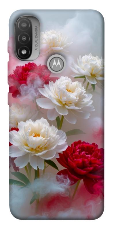 Чохол itsPrint Red and white smoke для Motorola Moto E20, квіти, купити оптом з доставкою