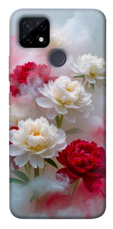 Чехол itsPrint Red and white smoke для Realme C12, цветы, купить оптом с доставкой