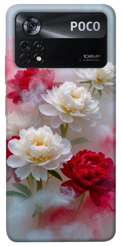 Чехол itsPrint Red and white smoke для Xiaomi Poco X4 Pro 5G, цветы, купить оптом с доставкой