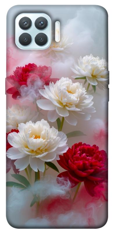 Чехол itsPrint Red and white smoke для Oppo F17 Pro, цветы, купить оптом с доставкой