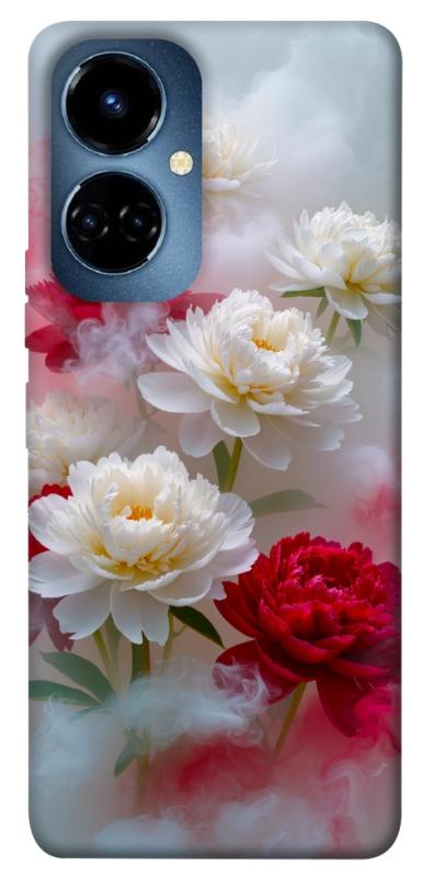 Чехол itsPrint Red and white smoke для TECNO Camon 19 (CI6n) / 19 Pro (CI8n), цветы, купить оптом с доставкой