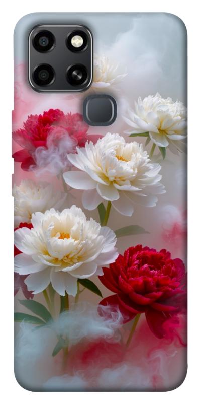 Чехол itsPrint Red and white smoke для Infinix Smart 6, цветы, купить оптом с доставкой