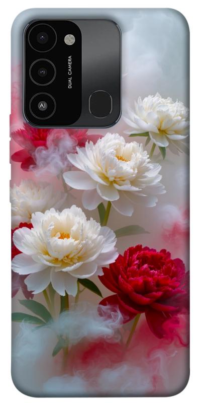 Чехол itsPrint Red and white smoke для Tecno Spark Go 2022 (KG5m), цветы, купить оптом с доставкой
