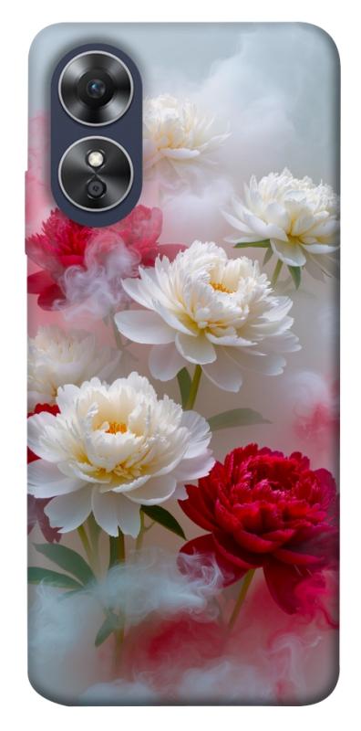 Чехол itsPrint Red and white smoke для Oppo A17, цветы, купить оптом с доставкой