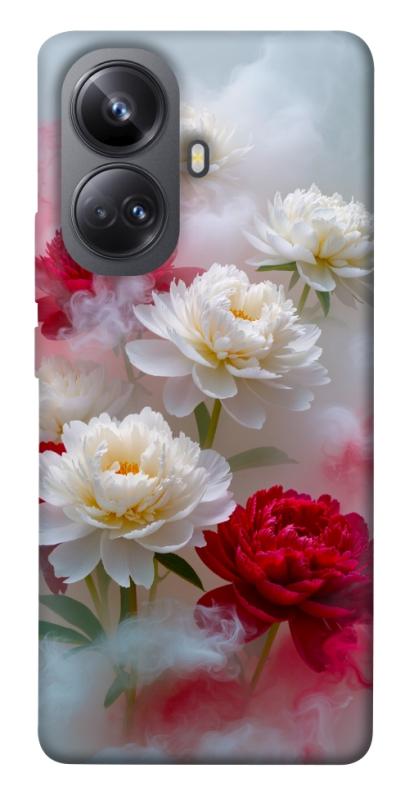 Чехол itsPrint Red and white smoke для Realme 10 Pro+, цветы, купить оптом с доставкой