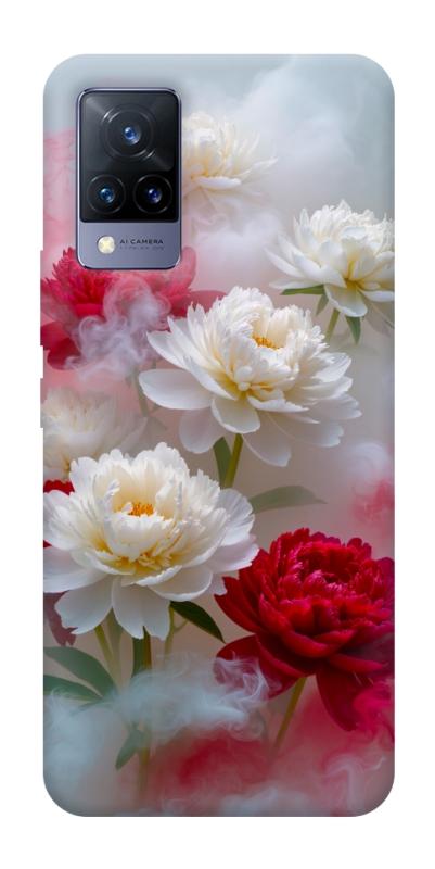 Чохол itsPrint Red and white smoke для Vivo V21, квіти, купити оптом з доставкою