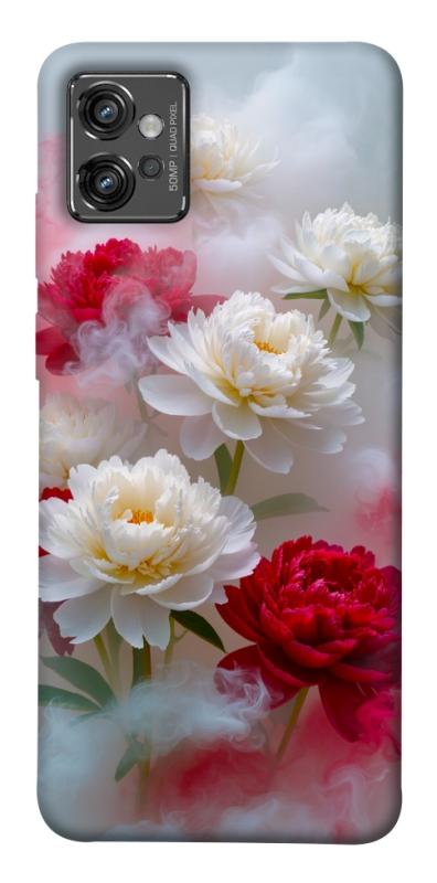 Чехол itsPrint Red and white smoke для Motorola Moto G32, цветы, купить оптом с доставкой