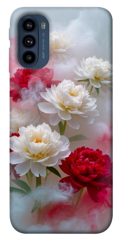 Чехол itsPrint Red and white smoke для Motorola Moto G41, цветы, купить оптом с доставкой