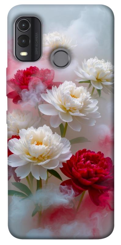 Чехол itsPrint Red and white smoke для Nokia G11 Plus, цветы, купить оптом с доставкой