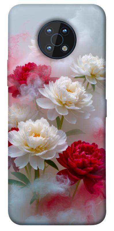 Чехол itsPrint Red and white smoke для Nokia G50, цветы, купить оптом с доставкой