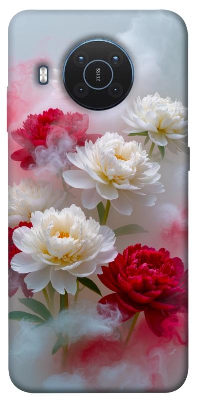 Чехол itsPrint Red and white smoke для Nokia X10 / X20, цветы, купить оптом с доставкой