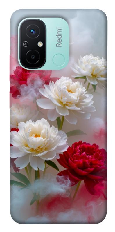 Чохол itsPrint Red and white smoke для Xiaomi Redmi 12C, квіти, купити оптом з доставкою