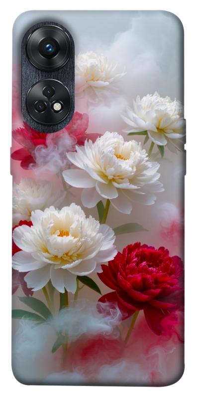 Чехол itsPrint Red and white smoke для Oppo Reno 8 T 4G, цветы, купить оптом с доставкой