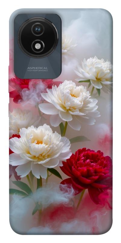 Чехол itsPrint Red and white smoke для Vivo Y02, цветы, купить оптом с доставкой